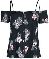 Lilo & Stitch - Stitch - Flowers - T-shirt - Vrouwen - multicolor