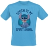 Lilo & Stitch - Stitch Is My Spirit Animal - T-shirt - Mannen - turquoise
