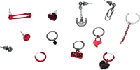 Lilo & Stitch - Stitch Skelett - Oorbellenset - Vrouwen - zwart rood
