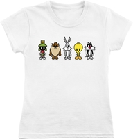 Looney Tunes - Kids - Pixel - T-shirt - Vrouwen - wit
