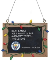 Manchester City - Schoolbord - Kerstballen - Unisex - meerkleurig