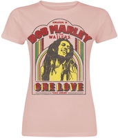 Marley,  Bob - One Love Clouds - T-shirt - Vrouwen - lichtroze