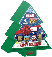 Marvel - Gingerbread Tree Holiday Box - POP! Set van 4 sleutelringen (glow in the dark) - Funko Pocket Pop! - Unisex - meerkleurig