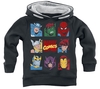 Marvel - Kids - Marvel Comic Icons - Trui met capuchon - Unisex - zwart