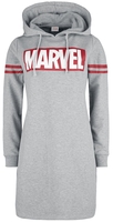 Marvel - Logo - Medium-lengte jurk - Vrouwen - grijs gemêleerd
