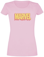 Marvel - Logo Drip - T-shirt - Vrouwen - lichtroze