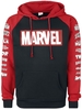 Marvel - Logos - Trui met capuchon - Mannen - zwart rood