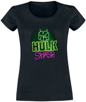 Marvel - Neon Hulk Smash - T-shirt - Vrouwen - zwart