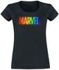 Marvel - Rainbow Logo - T-shirt - Vrouwen - zwart