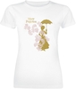 Mary Poppins - Floral Silhouette - T-shirt - Vrouwen - wit