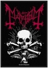 Mayhem - Alpha Omega Daemon - Patch - Unisex - zwart wit rood