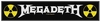 Megadeth - Megadeth Logo - Patch - Unisex - zwart wit geel