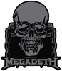 Megadeth - Vic Rattlehead Cut Out - Patch - Unisex - zwart grijs