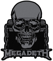 Megadeth - Vic Rattlehead Cut Out - Patch - Unisex - zwart grijs