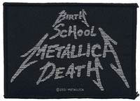 Metallica - Birth School Metallica Death - Patch - Unisex - zwart wit