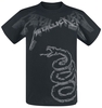 Metallica - Black Album Faded - T-shirt - Mannen - zwart