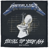 Metallica - Metal Up Your Ass - Patch - Unisex - zwart wit blauw