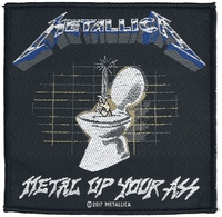Metallica - Metal Up Your Ass - Patch - Unisex - zwart wit blauw
