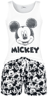Mickey & Minnie Mouse - Face - Pyjama - Vrouwen - wit zwart