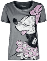 Mickey & Minnie Mouse - Minnie Mouse - T-shirt - Vrouwen - grijs