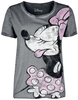 Mickey & Minnie Mouse - Minnie Mouse - T-shirt - Vrouwen - grijs