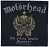 Motörhead - Everthing Louder Forever - Patch - Unisex - zwart goudkleurig