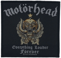 Motörhead - Everthing Louder Forever - Patch - Unisex - zwart goudkleurig