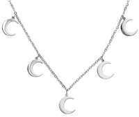 Mysterium® - Little Moon Necklace - Halsketting - Vrouwen - zilverkleurig