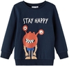 name it - Lasse Stay Happy - Sweatshirt - Mannen - blauw