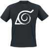 Naruto - Shippuden - Konoha - T-shirt - Mannen - zwart