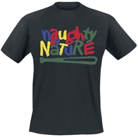 Naughty by Nature - Classic Colourful Logo - T-shirt - Mannen - zwart