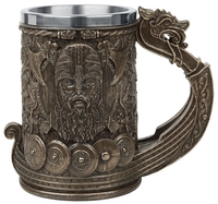 Nemesis Now - Bronze Drakkar Viking - Bierkan - Unisex - zwart