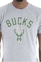 New Era - NBA - Milwaukee Bucks - T-shirt - Mannen - lichtgrijs