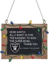 NFL - Las Vegas Raiders - Schoolbord - Kerstballen - Unisex - meerkleurig