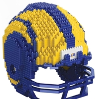 NFL - Los Angeles Rams - 3D BRXLZ - Replica helm - Speelgoed - Unisex - blauw geel