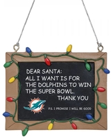 NFL - Miami Dolphins - Schoolbord - Kerstballen - Unisex - meerkleurig