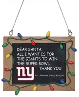 NFL - New York Giants - Schoolbord - Kerstballen - Unisex - meerkleurig
