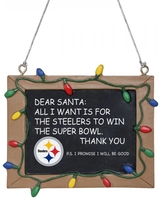 NFL - Pittsburg Steelers - Tafelschild - Kerstballen - Unisex - meerkleurig