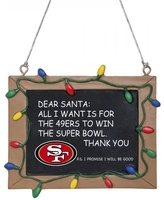 NFL - San Francisco 49ers - Tafelschild - Kerstballen - Unisex - meerkleurig