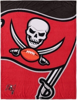 NFL - Tampa Bay Buccanears - Kuschelige Plüschdecke - Dekens - Unisex - rood zwart wit
