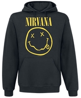 Nirvana - Smiley - Trui met capuchon - Mannen - zwart