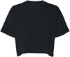 Noisy May - NMALENA S/S O-NECK SEMI CROP TOP NOOS - T-shirt - Vrouwen - zwart