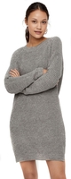 Noisy May - Siesta O-Neck Knit Dress - Korte jurk - Vrouwen - grijs gemêleerd