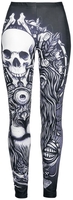 Ocultica - Skull Leggings - Leggings - Vrouwen - zwart grijs