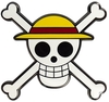 One Piece - Skull Magnet - Koelkastmagneet - Unisex - wit geel zwart