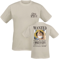 One Piece - Wanted - T-shirt - Mannen - zand