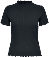 Only - Emma High Neck Top - T-shirt - Vrouwen - zwart