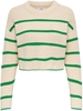 Only - ONLMALAVI L/S CROPPED JUMPER KNT - Gebreide trui - Vrouwen - beige groen