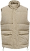 ONLY and SONS - ONSCASH halflange corduroy pufferjas - Vest - Mannen - beige