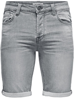 ONLY and SONS - ONSPly Life Reg D Blue Slim Fit - Korte broek - Mannen - grijs